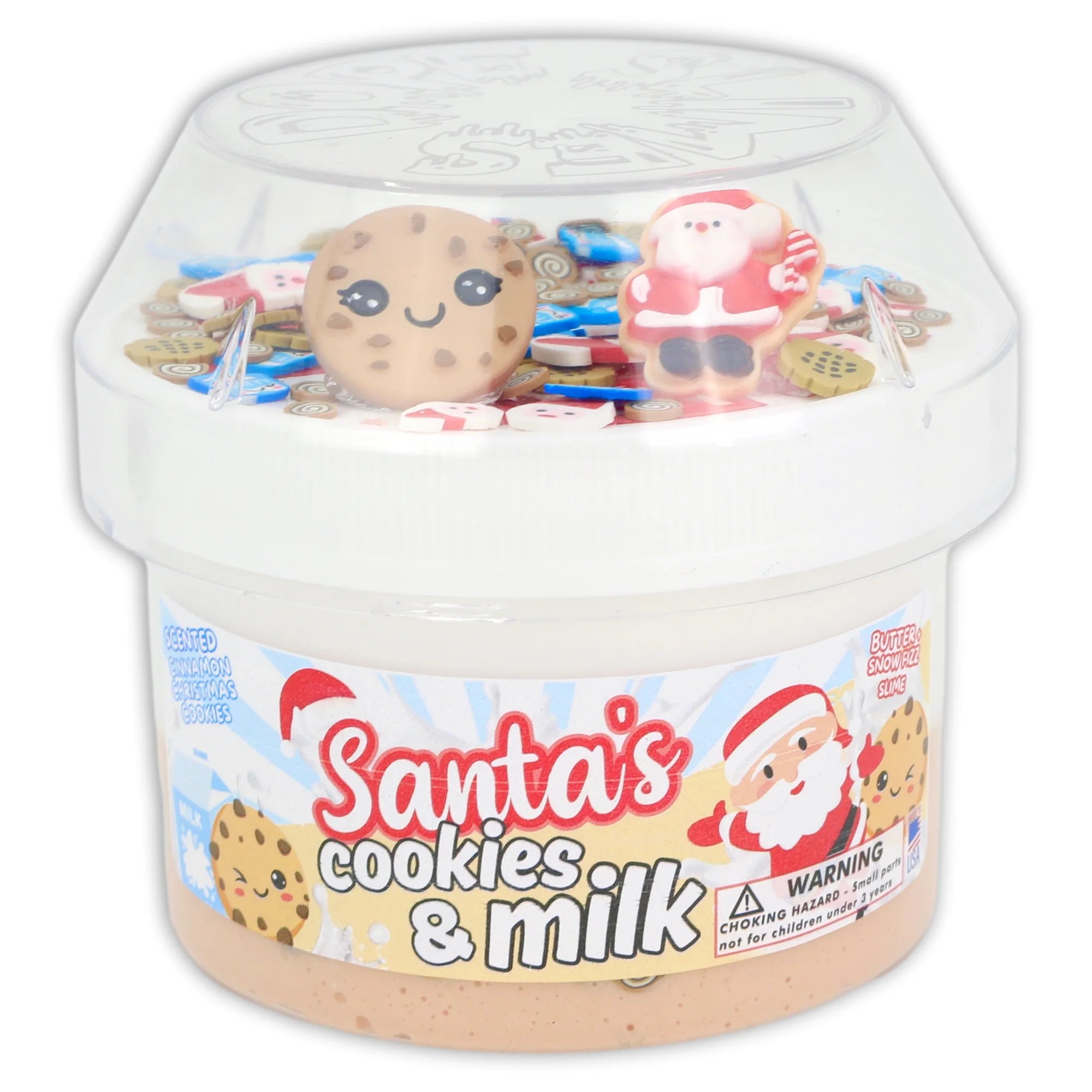 Dope Slimes 8 oz Santa's Cookies & Milk Holiday Slime