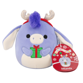 Squishmallow 5 Inch Milanda the Donkey with Present Christmas Plush Toy *FINAL SALE*