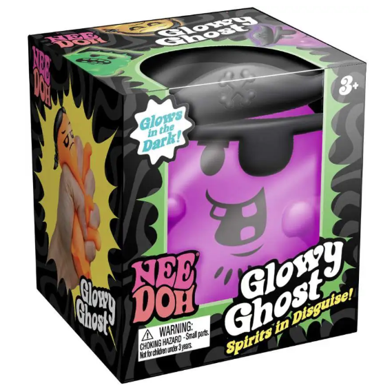 VIP Nee Doh Glowy Ghost 2.5  Inch Squish Ball Fidget Toy