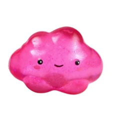 J'adore 3 Inch Glitter Cloud Squishy Fidget Sensory Toy - PINK