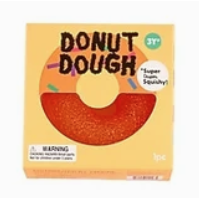 J'adore 3 Inch Donut Dough Squishy Fidget Sensory Toy - ORANGE