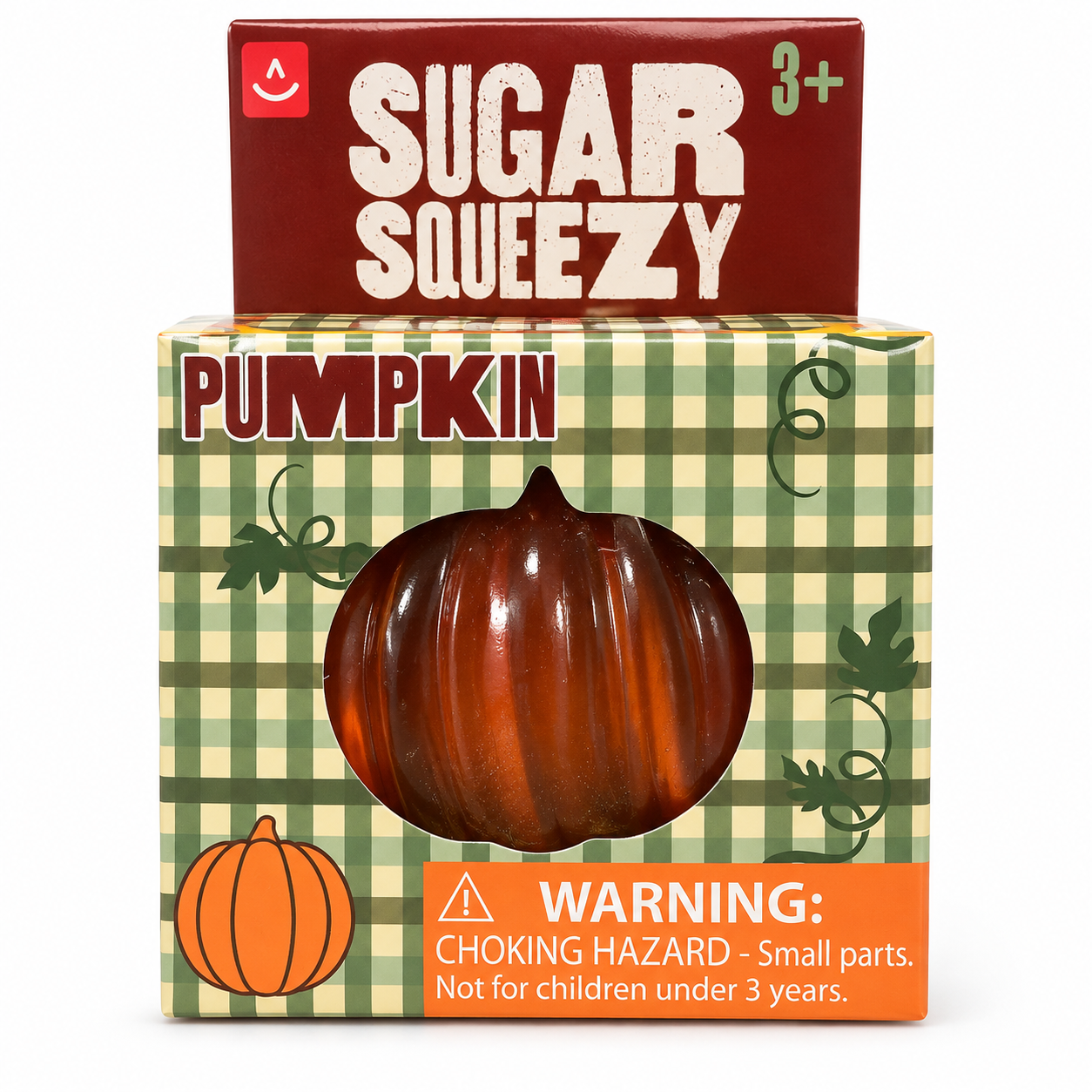 Aurora 3 Inch Pumpkin Sugar Squeezy Squishy Sensory Fidget Toy