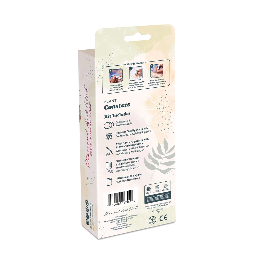 Diamond Art Club Coasters - Plants Diamond Painting Kit