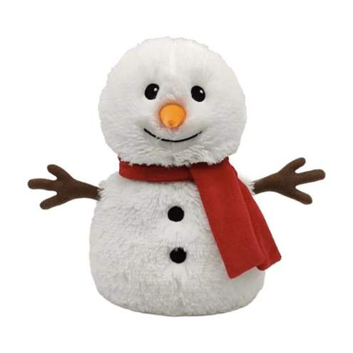 Warmies 13 Inch Snowman with Red Scarf Holiday Plush Toy - Owl & Goose Gifts