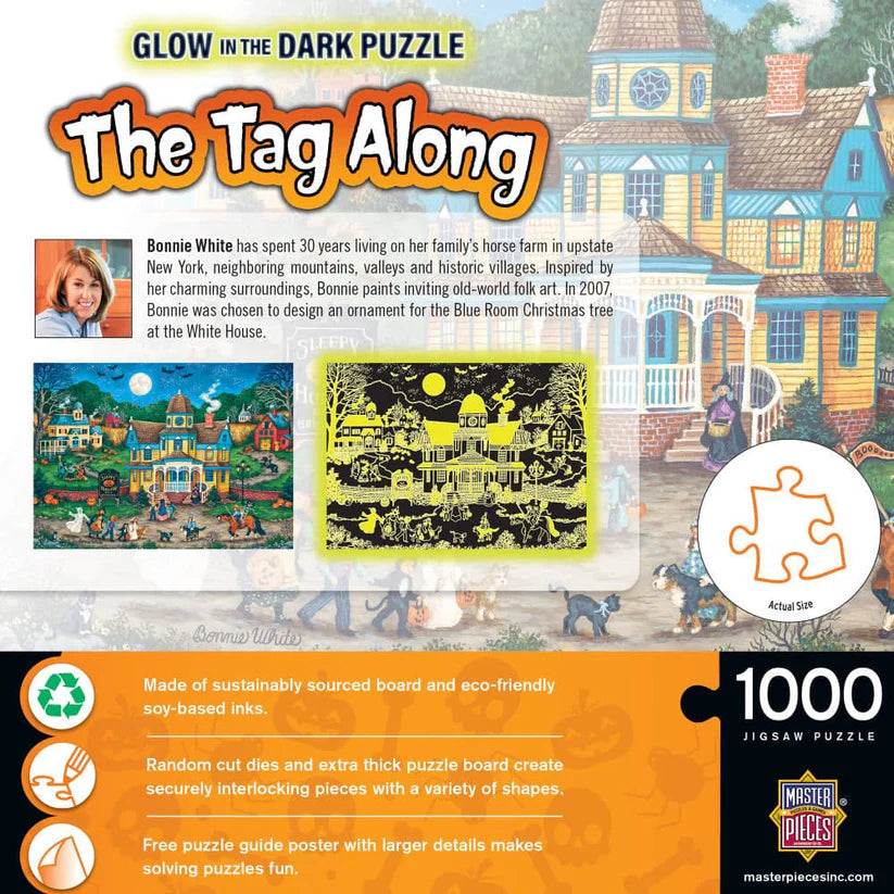 MasterPieces The Tag Along Halloween - 1000 Piece Glow in the Dark Jigsaw Puzzle