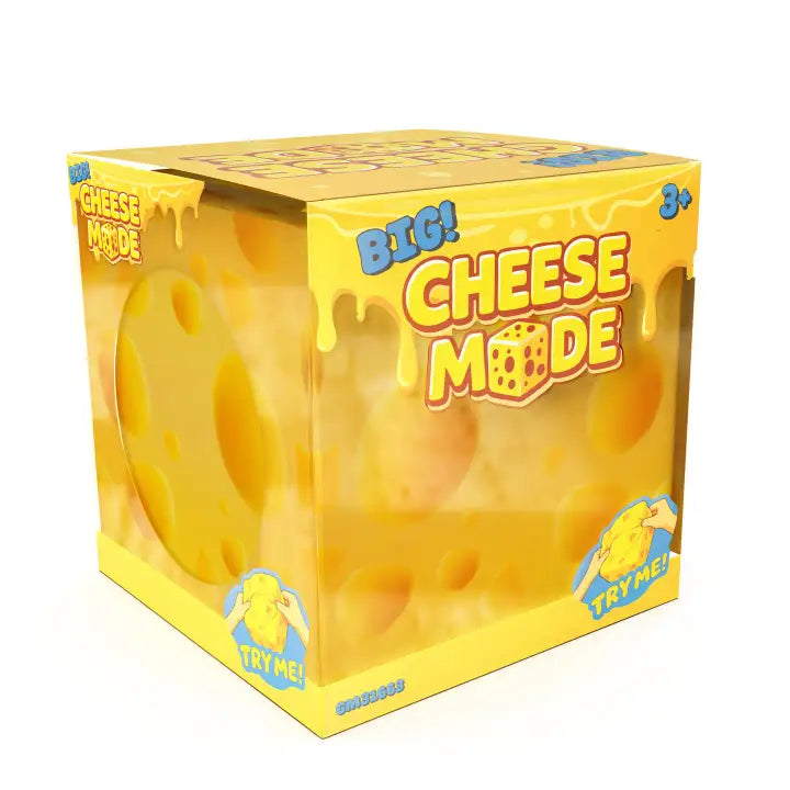 Big Cheese Mode Jumbo 4 Inch Dough Filled Squishy Sensory Toy