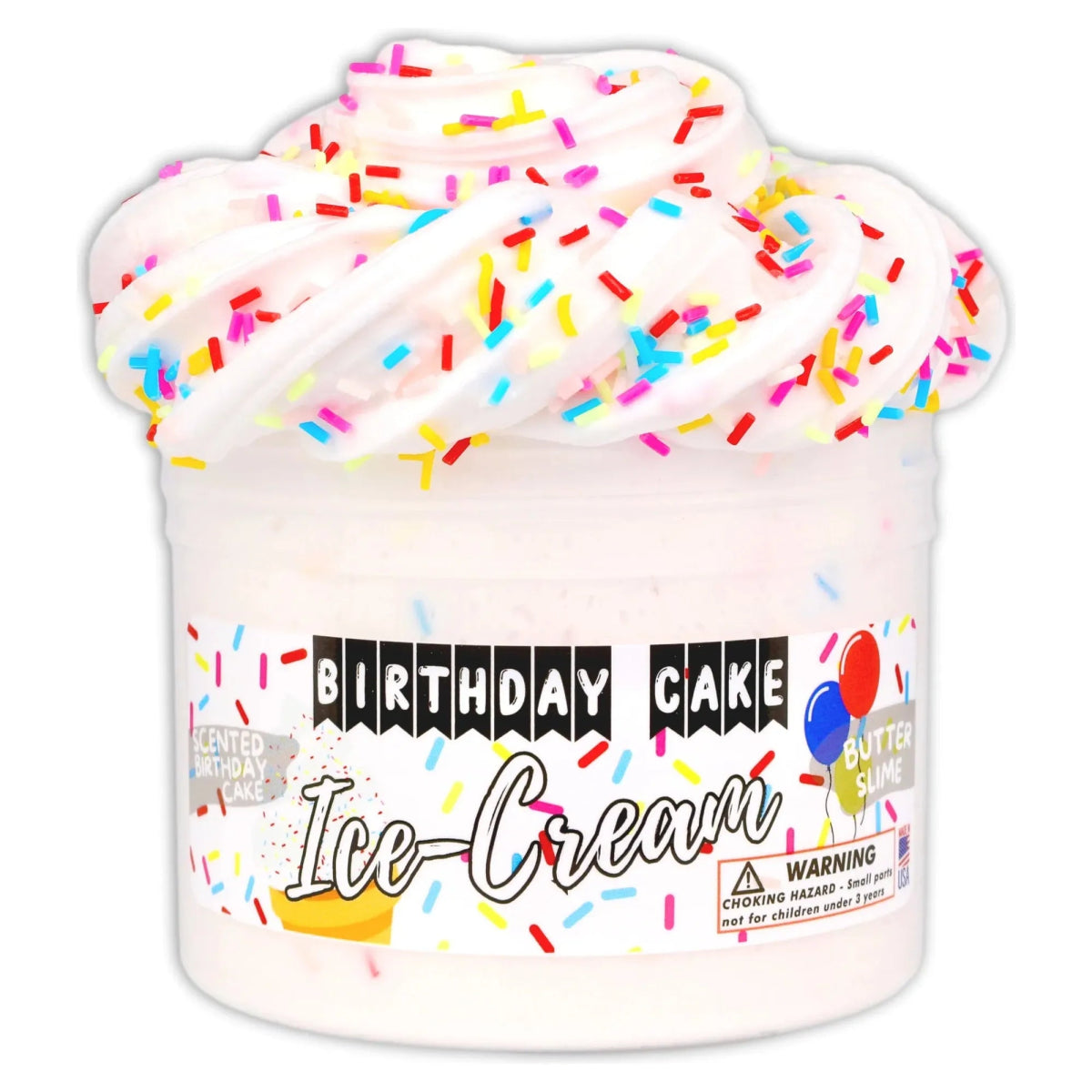 Dope Slimes 8 oz Birthday Cake Ice Cream Slime - Owl & Goose Gifts