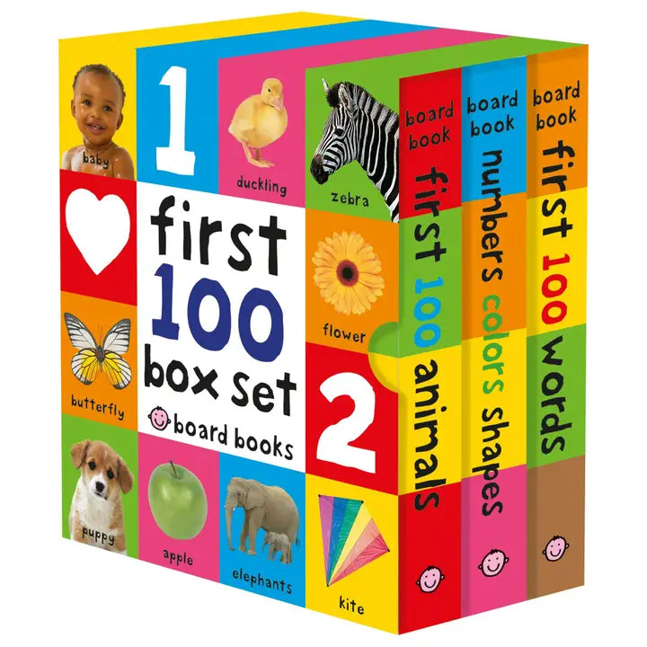 First 100 Words Board Book Boxed Set - Animals, Shapes, Words