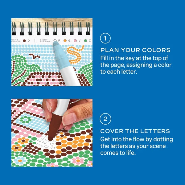 Lifelines FlowArt MINI Dot-By-Letter - Cottage Garden - Meditative Art