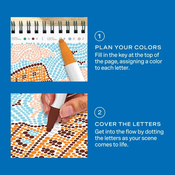 Lifelines FlowArt MINI Dot-By-Letter - Postcard Places - Meditative Art
