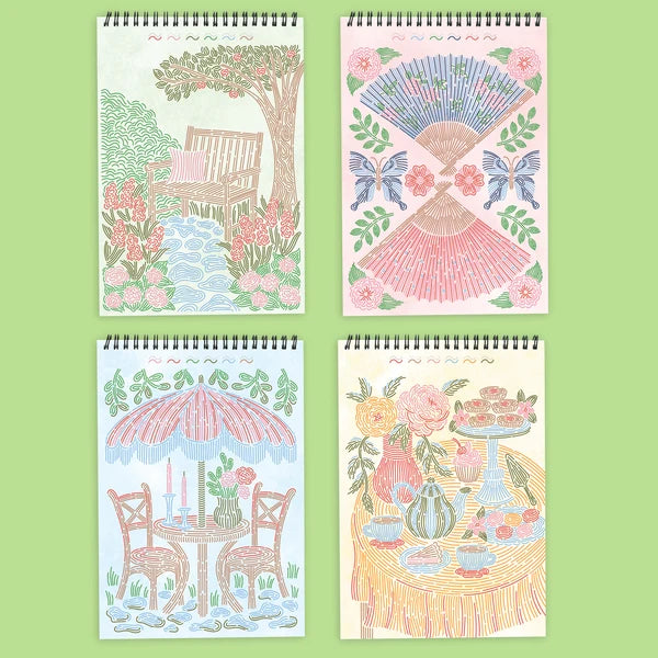 Lifelines FlowArt Trace-By-Line - Brunch In Bloom - Meditative Art