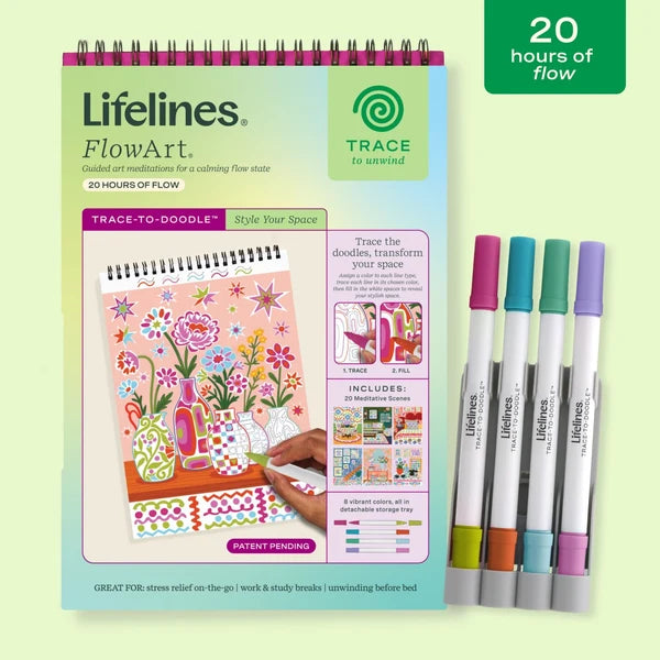 Lifelines FlowArt Trace-To-Doodle - Style Your Space - Meditative Art