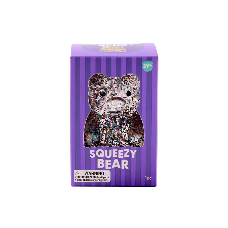 J'adore 2.5 Inch Squeezy Bear Squishy Fidget Sensory Toy - PURPLE