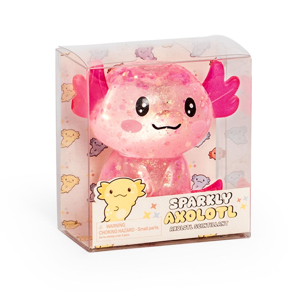 Keycraft 3 Inch Sparkly Axolotl Maltose Squishy Sensory Toy - Assorted