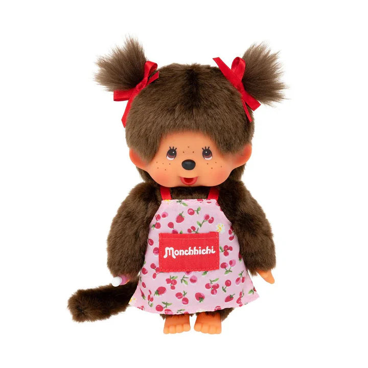Monchhichi 8 Inch Flower Apron Girl Plush Doll Toy