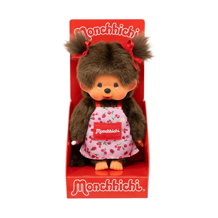 Monchhichi 8 Inch Flower Apron Girl Plush Doll Toy