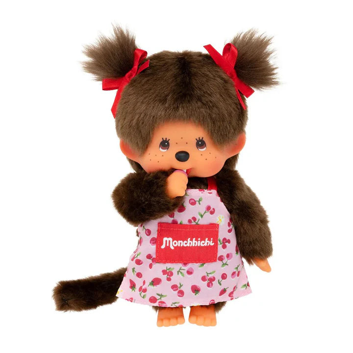 Monchhichi 8 Inch Flower Apron Girl Plush Doll Toy