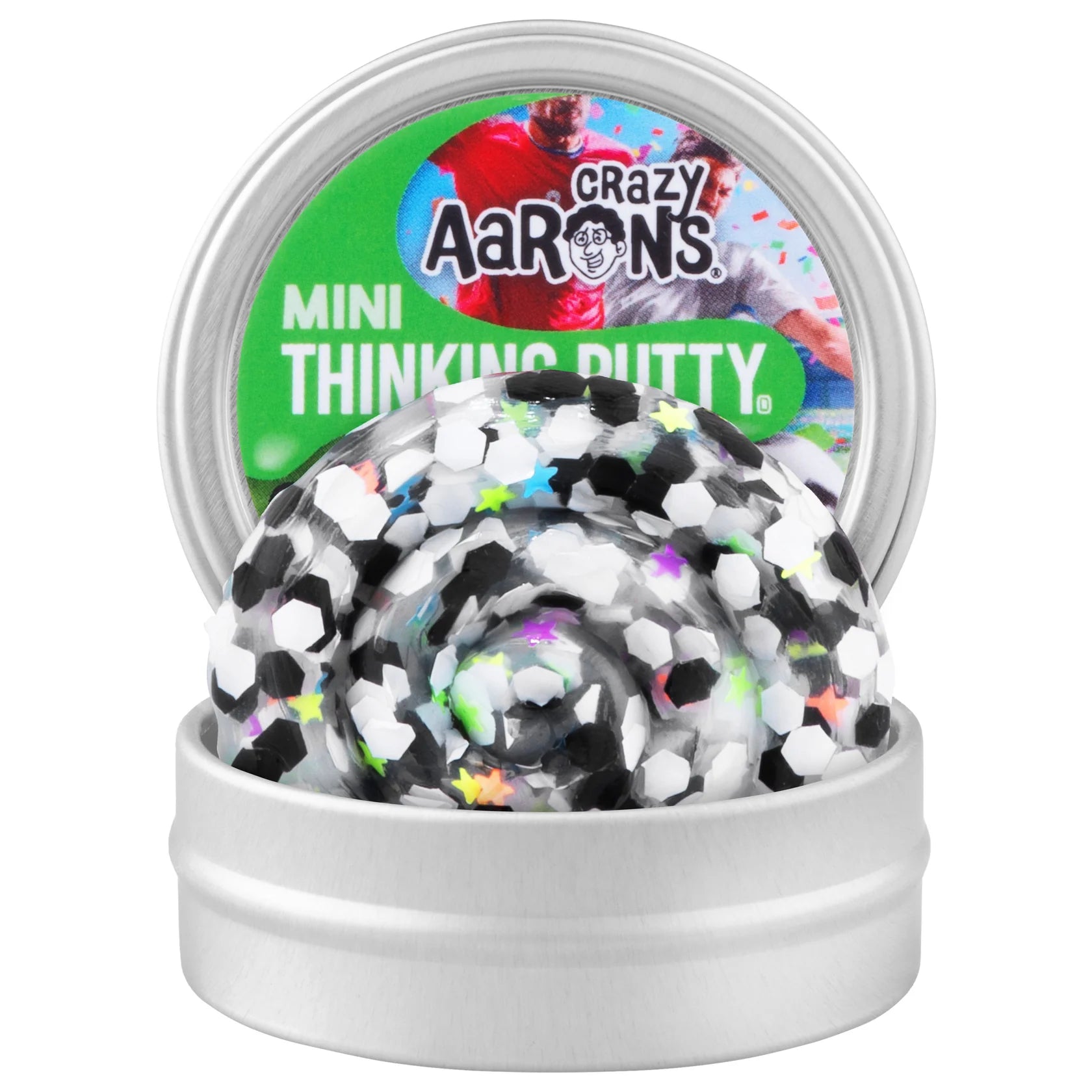 Crazy Aarons Futbol Mini 2 Inch Thinking Putty Tin