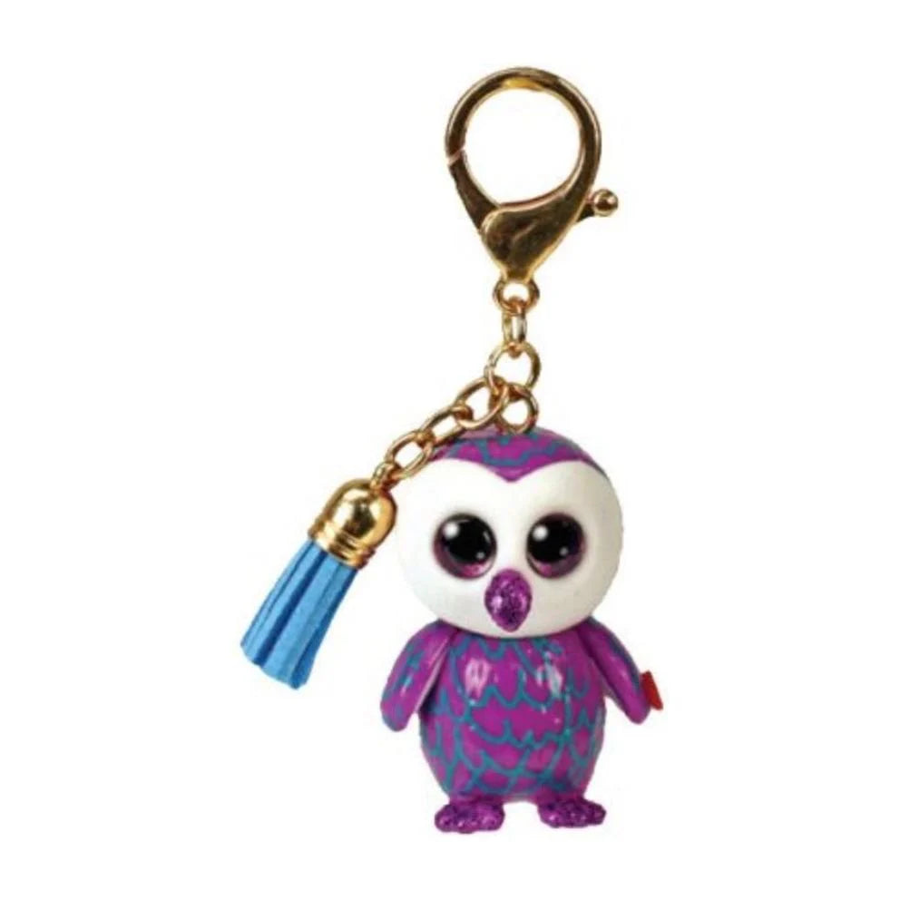 Ty Mini Boos 2.5 Inch Moonlight the Purple Owl Clip