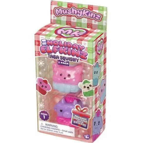 MushyKinz Holiday Elfkinz 1.5 Inch Taba Squishy 2 Pack - Assorted