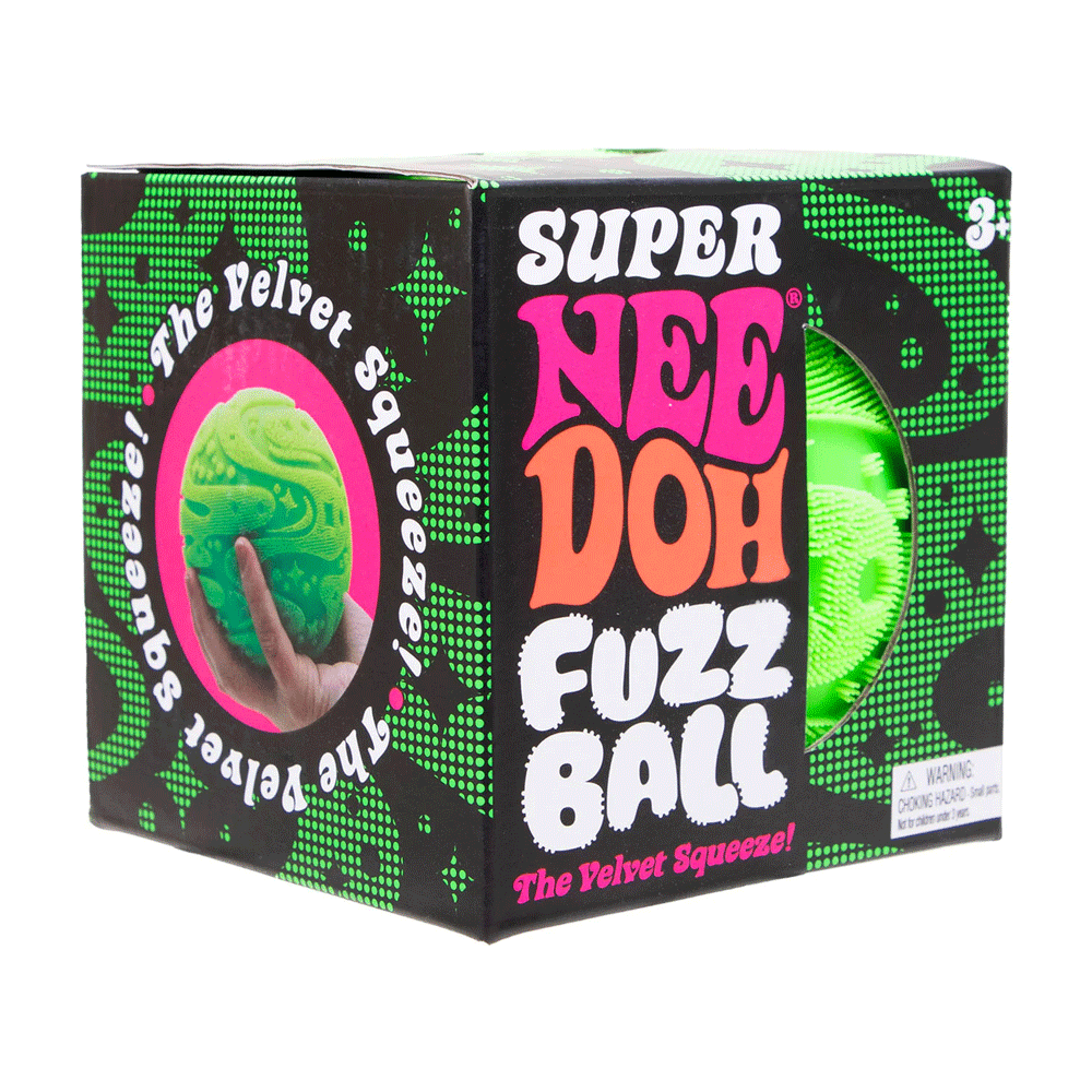 Nee Doh Super Fuzz Ball 4.5 Inch Squish Ball Fidget Toy