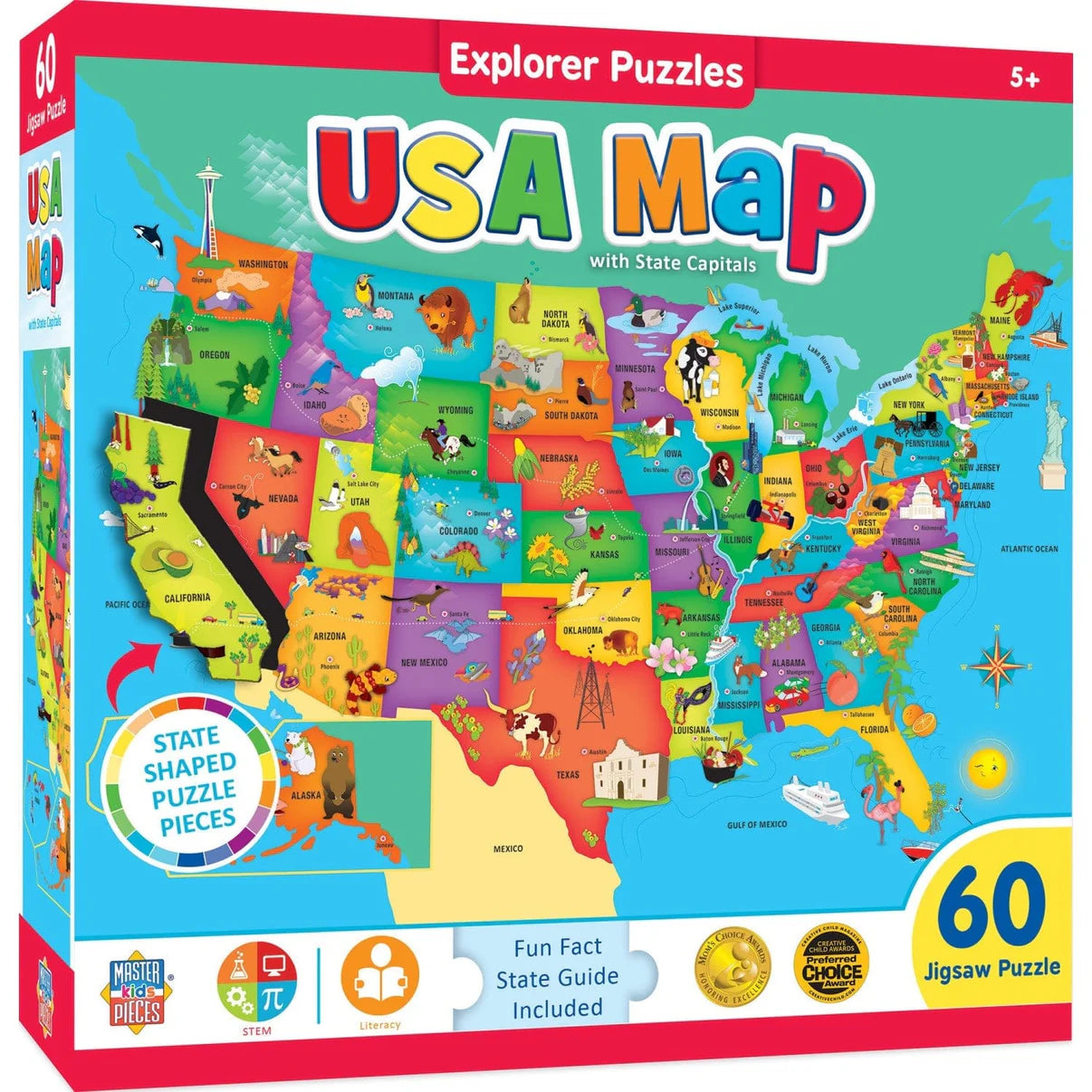 MasterPieces USA Map - 60 Piece Jigsaw Puzzle