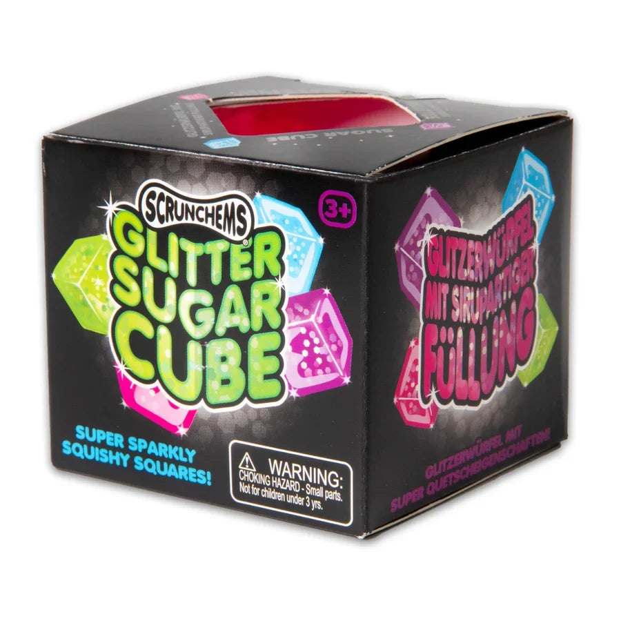 Scrunchems Glitter Sugar Cube 2.5 Inch Squishy Sensory Toy - Assorted