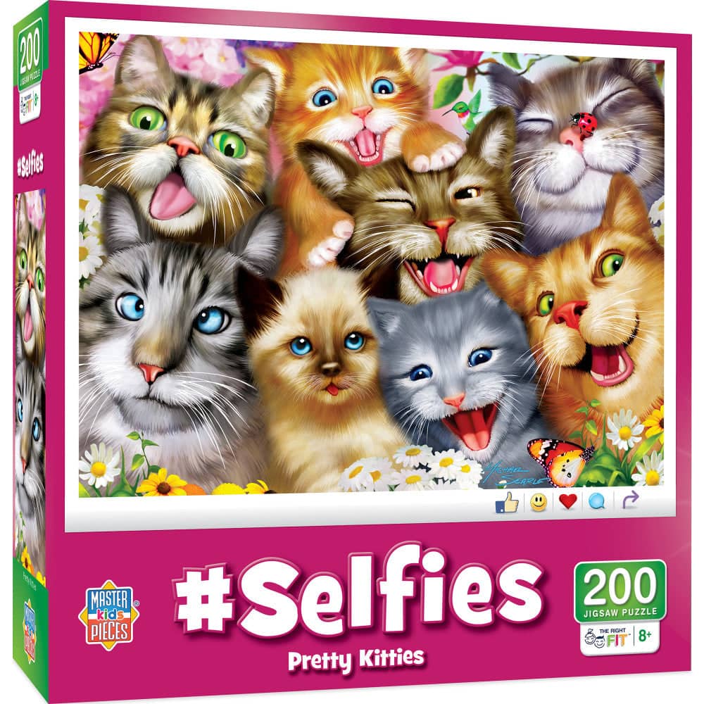 MasterPieces Selfies Pretty Kitties - 200 Piece Jigsaw Puzzle