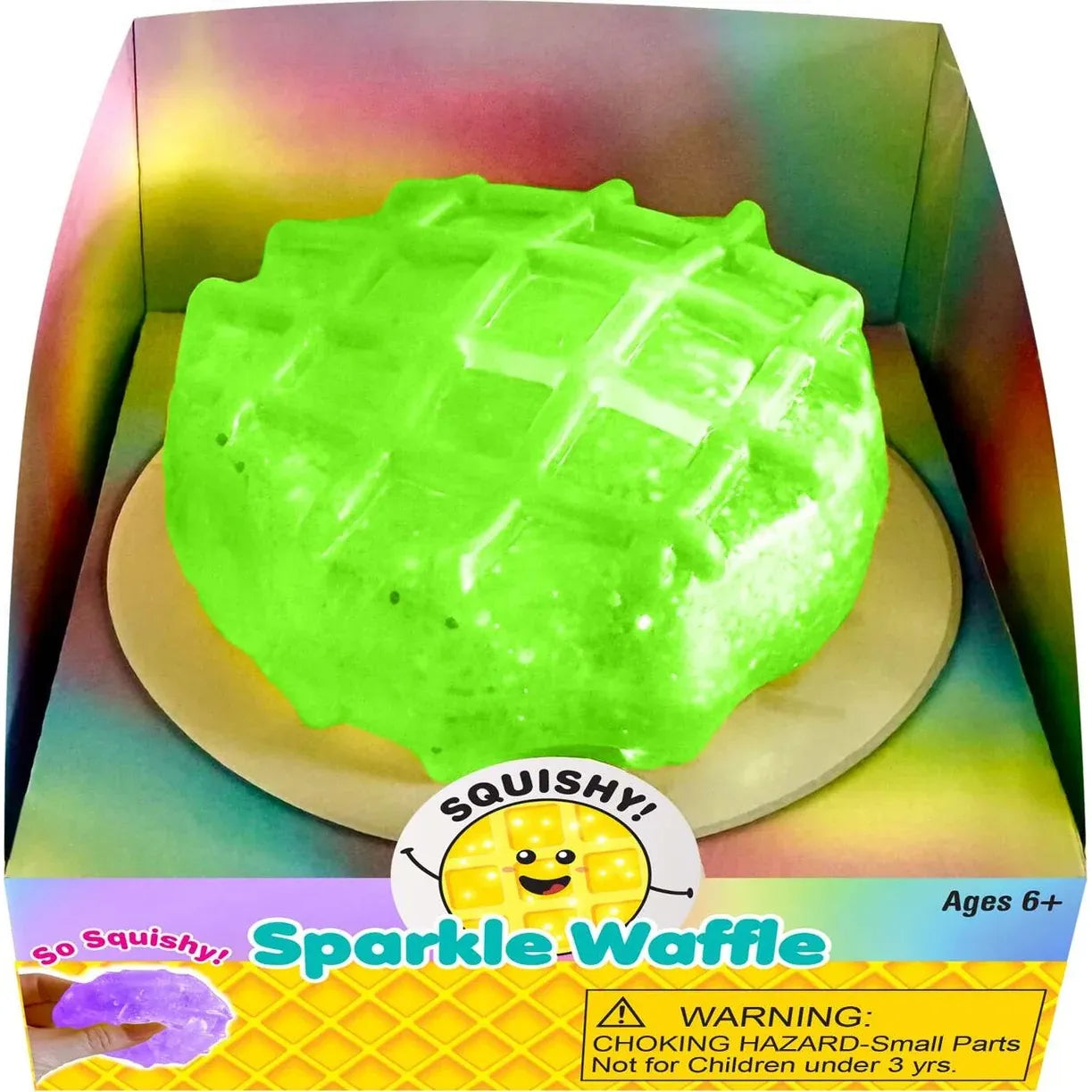 Zorbitz 2.5 Inch Squishy Sparkle Waffle Sensory Toy - Assorted