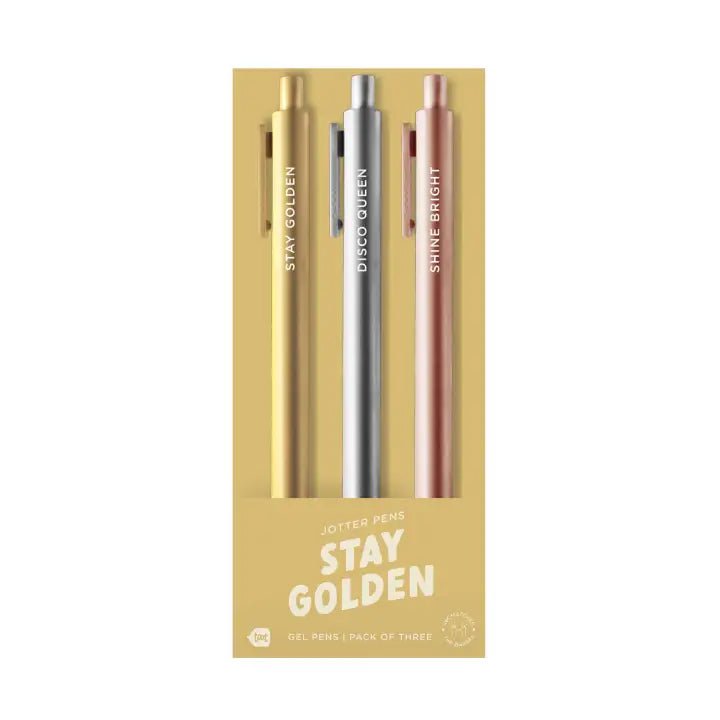 Stay Golden Jotter Set by Talking Out of Turn - Owl & Goose Gifts