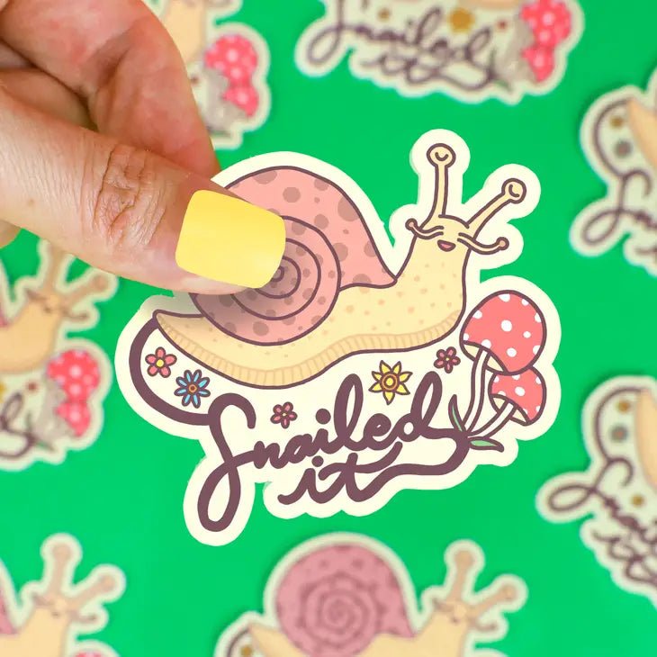 Turtle's Soup Snailed It Vinyl Sticker - Owl & Goose Gifts