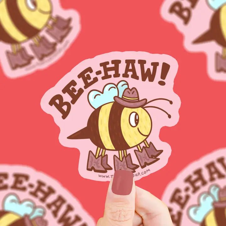 Turtle's Soup Bee - Haw Cowboy Vinyl Sticker - Owl & Goose Gifts