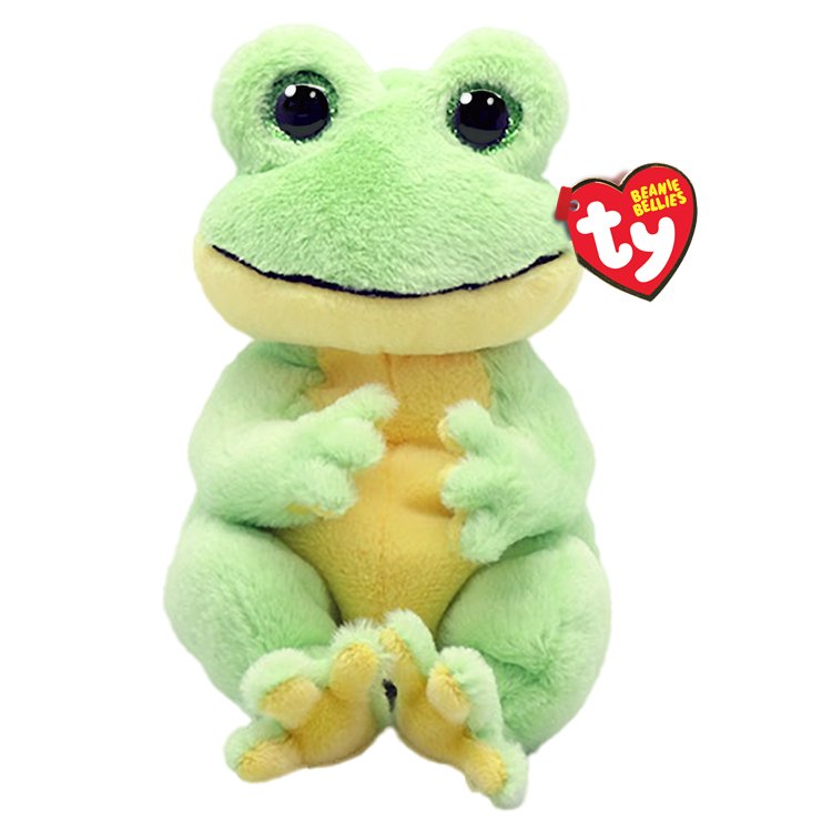 Ty Beanie Bellies 8 Inch Snapper the Frog Plush Toy - Owl & Goose Gifts