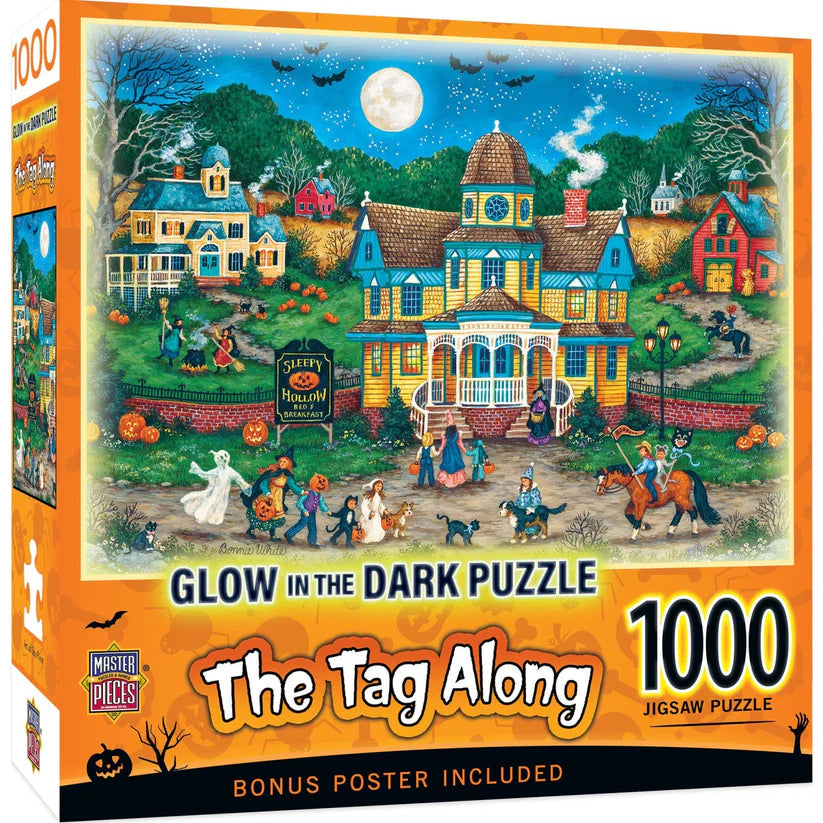 MasterPieces The Tag Along Halloween - 1000 Piece Glow in the Dark Jigsaw Puzzle