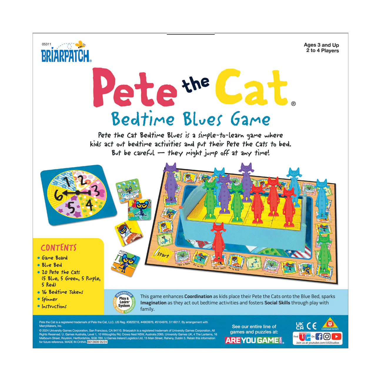Pete the Cat Bedtime Blues Game by University Games Ages 3+
