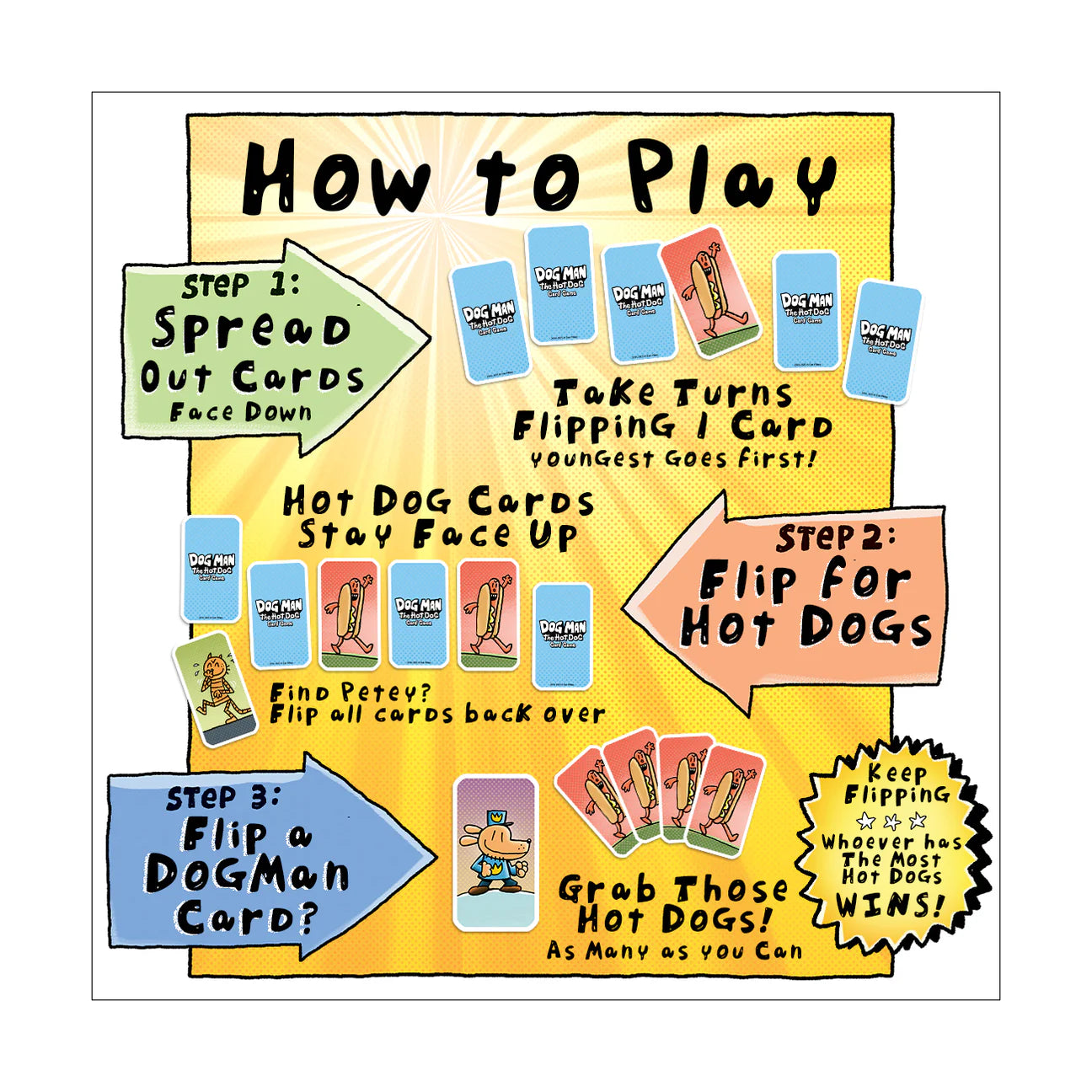 Dog Man: The Hot Dog Card Game by University Games Ages 5+