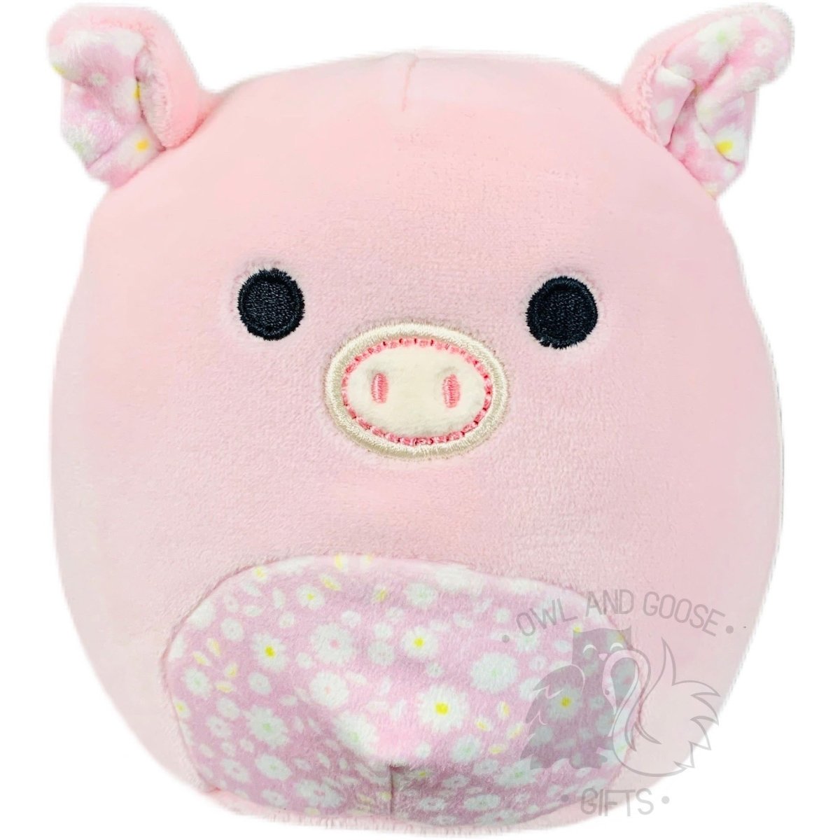 Squishmallow 5 Inch Peter the Pig Floral Easter Plush Toy - Owl & Goose Gifts