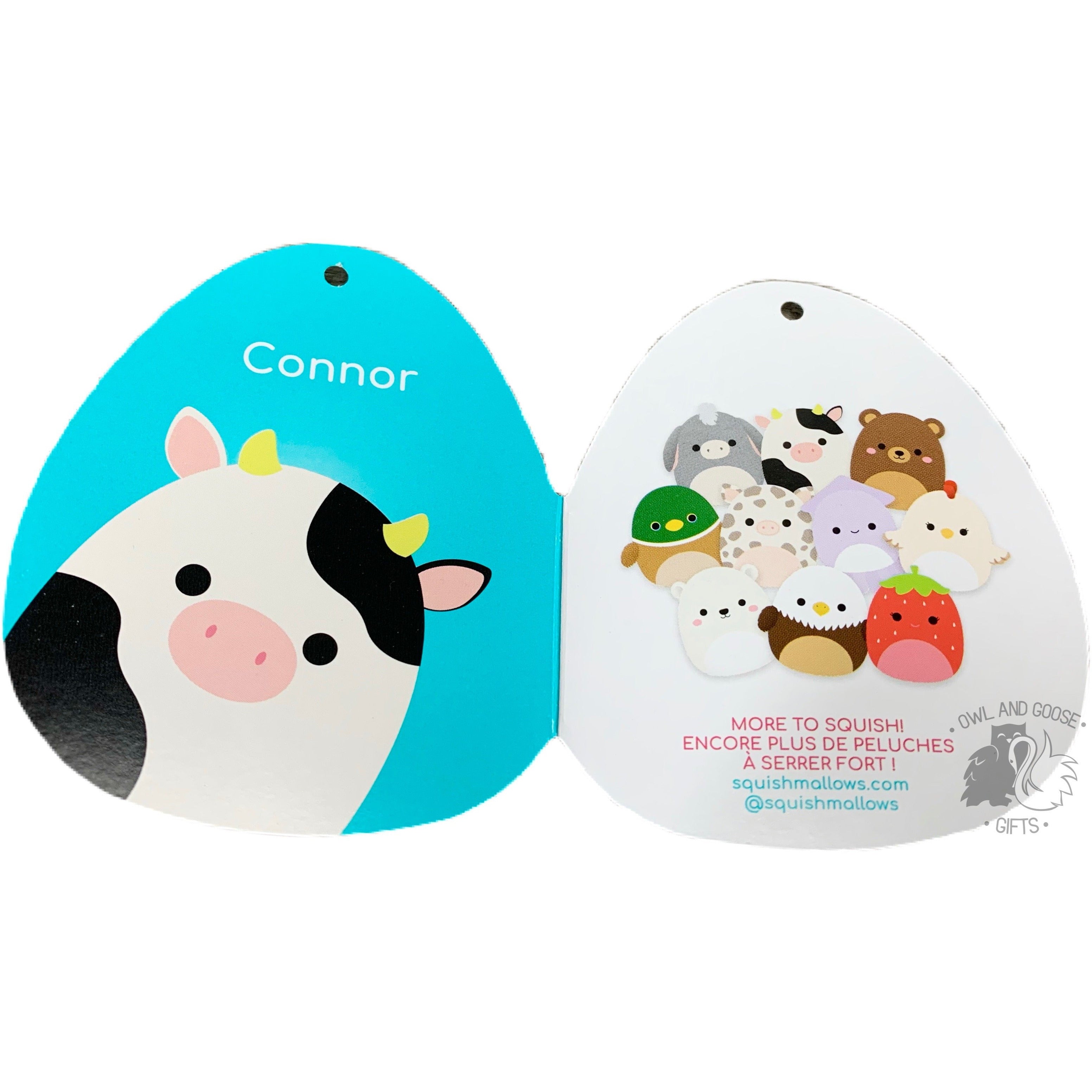 Squishmallow 8 Inch Connor the Cow Plush Toy
