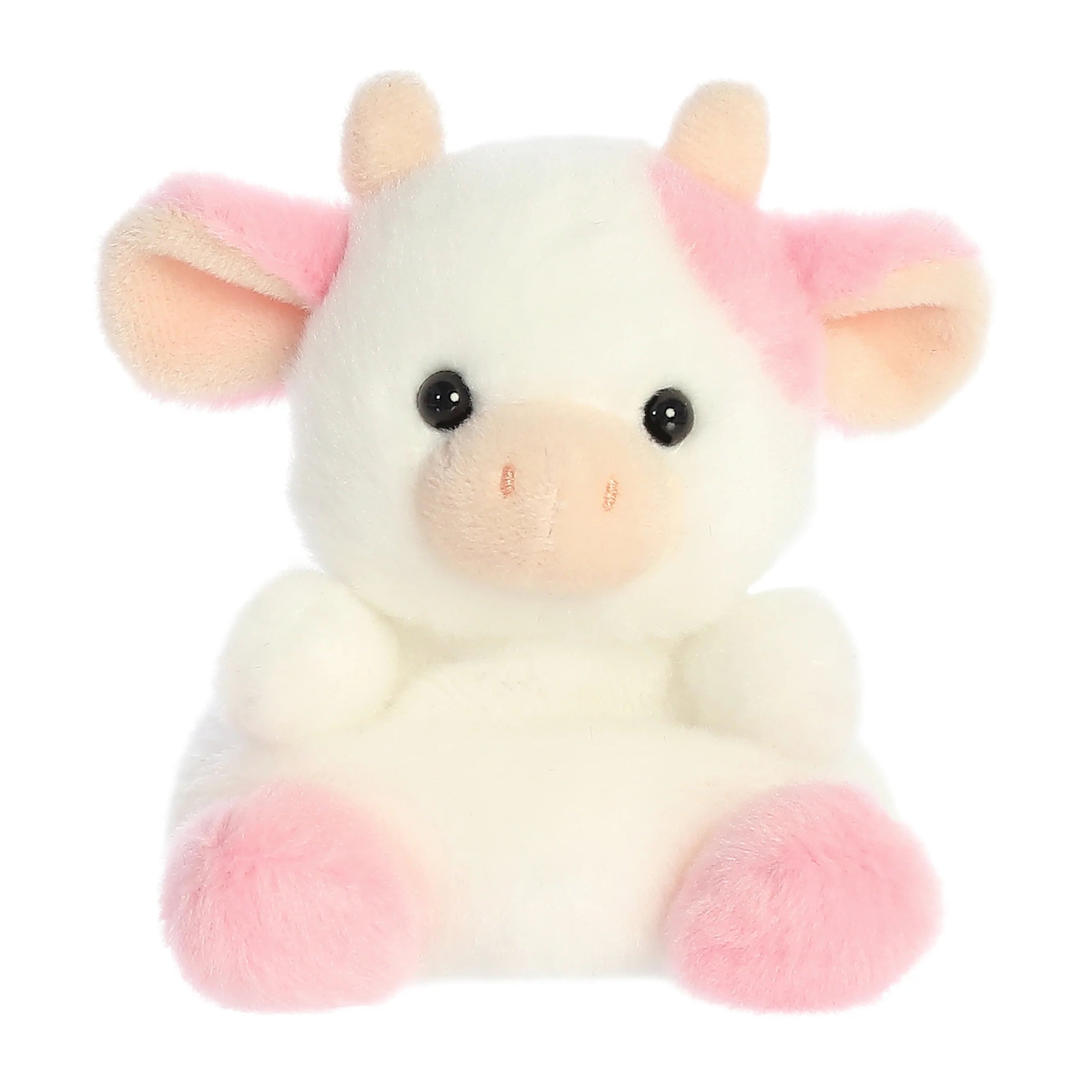 Palm Pals 5 Inch Belle the Strawberry Cow Plush Toy - Owl & Goose Gifts