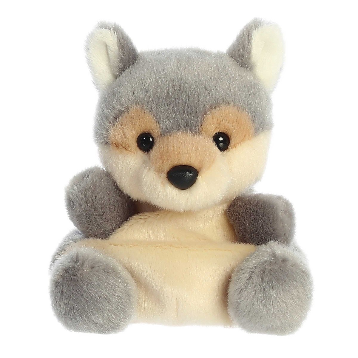 Palm Pals 5 Inch Lucian the Wolf Plush Toy - Owl & Goose Gifts