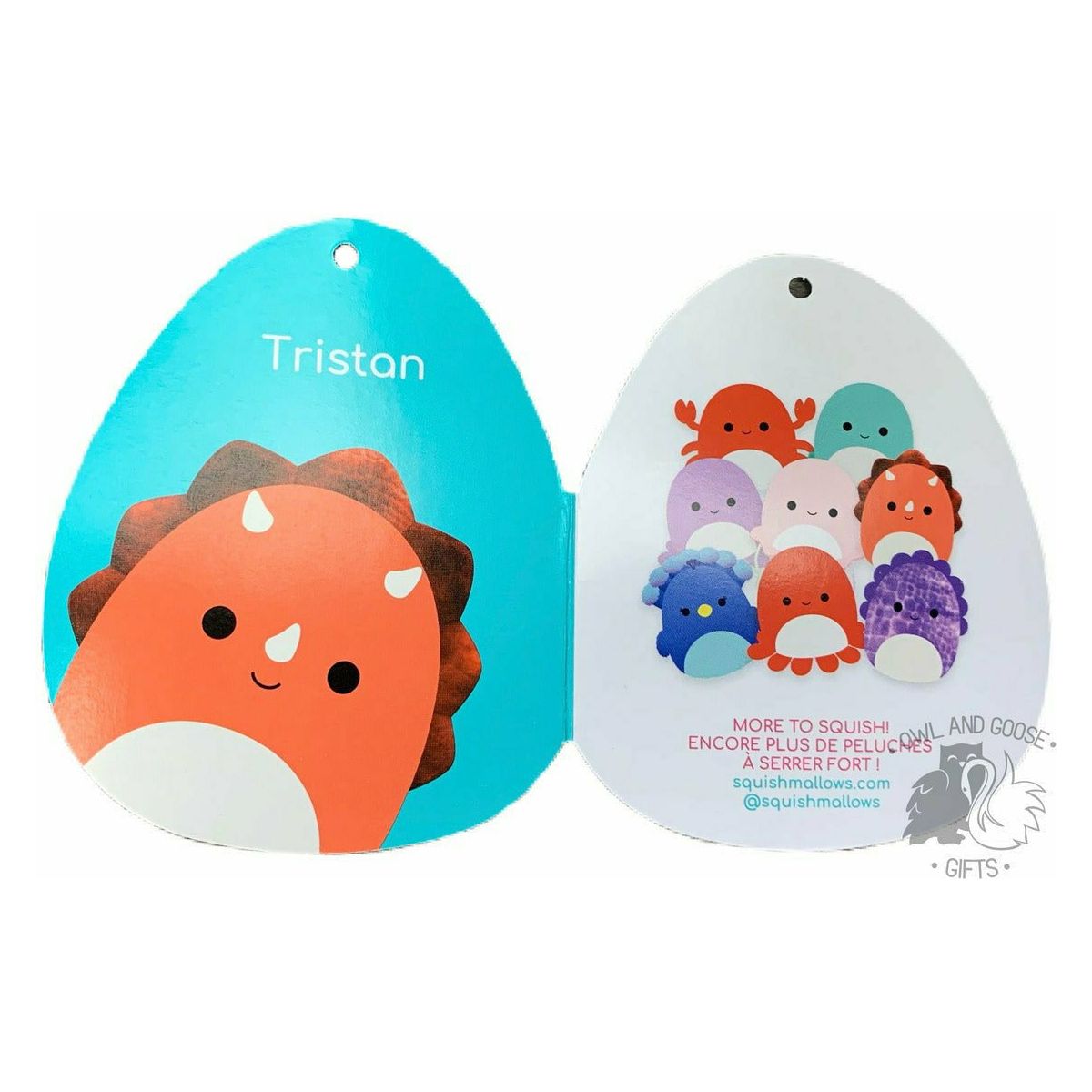Squishmallow 8 Inch Tristan the Red Plush Toy - Owl & Goose Gifts
