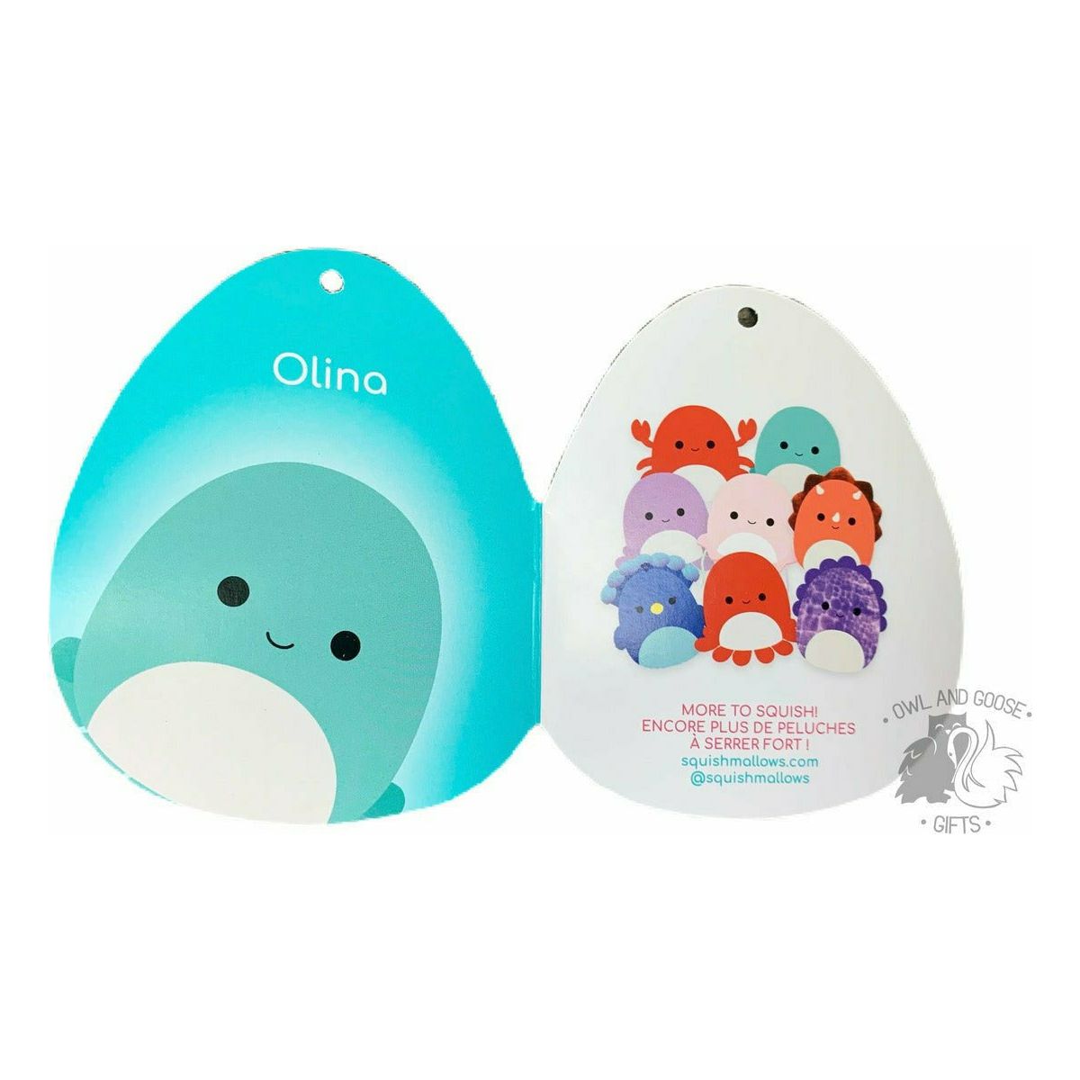 Squishmallow Aqua Octopus - Olina 8 inch - Owl & Goose Gifts